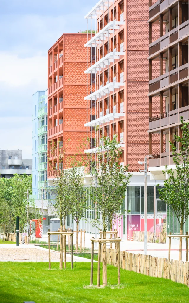 Construction of the Olympic Village in Saint-Denis (93) on June 12, 2024