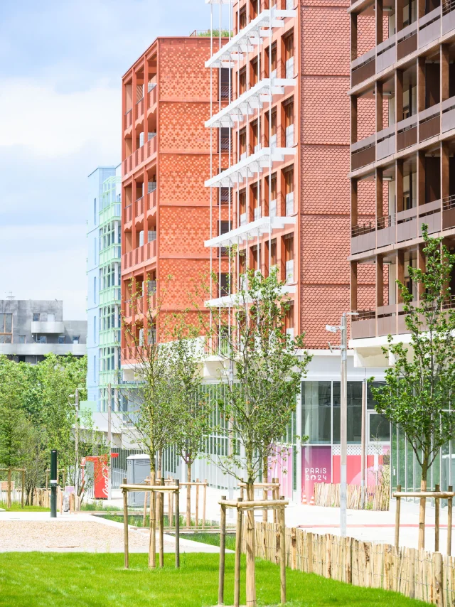 Construction of the Olympic Village in Saint-Denis (93) on June 12, 2024