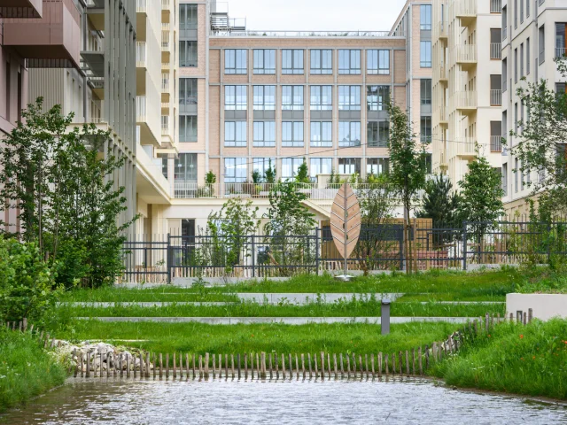 Construction of the Olympic Village in Saint-Denis (93) on June 12, 2024