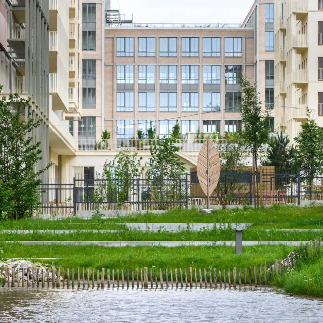 Construction of the Olympic Village in Saint-Denis (93) on June 12, 2024