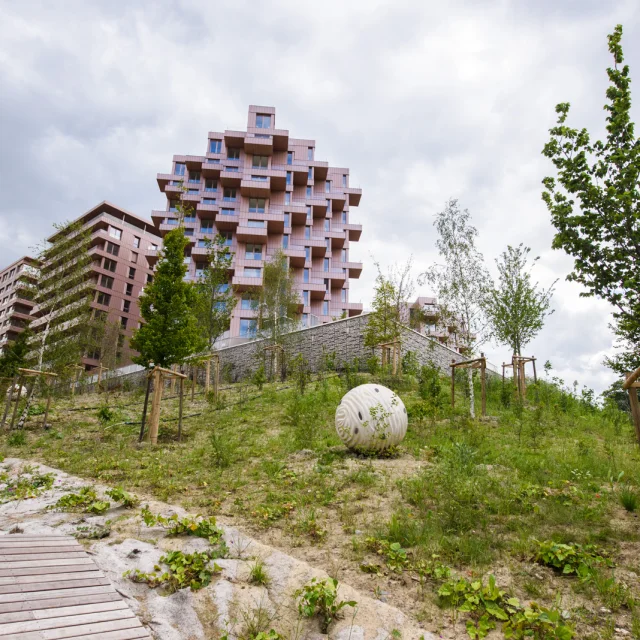 Construcción de la Villa Olímpica de Saint-Denis (93) el 12 de junio de 2024