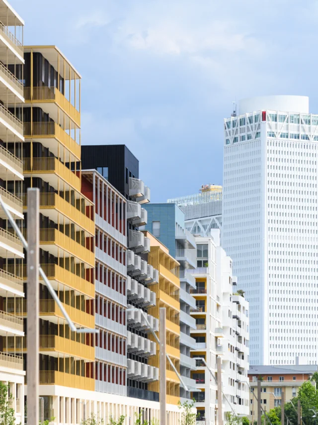 Construction of the Olympic Village in Saint-Denis (93) on June 12, 2024